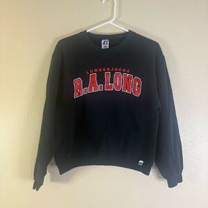 Russell Athletic R.A Long Lumberjacks Black Crewneck Small Unisex